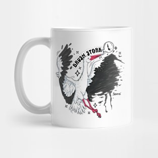 Brush stork brush stroke pun Mug